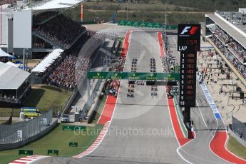 World © Octane Photographic Ltd. The grid prepares for the formation lap. Sunday 23rd October 2016, F1 USA Grand Prix Race, Austin, Texas – Circuit of the Americas (COTA). Digital Ref :1749LB1D3541