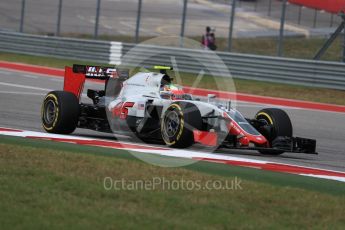 World © Octane Photographic Ltd. Haas F1 Team VF-16 - Esteban Gutierrez. Sunday 23rd October 2016, F1 USA Grand Prix Race, Austin, Texas – Circuit of the Americas (COTA). Digital Ref :1749LB1D3779