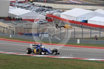 World © Octane Photographic Ltd. Sauber F1 Team C35 – Marcus Ericsson. Sunday 23rd October 2016, F1 USA Grand Prix Race, Austin, Texas – Circuit of the Americas (COTA). Digital Ref :1749LB1D3785