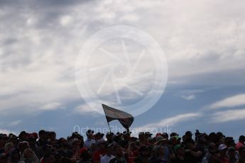 World © Octane Photographic Ltd. Haas F1 Team Fans. Sunday 23rd October 2016, F1 USA Grand Prix Race, Austin, Texas – Circuit of the Americas (COTA). Digital Ref :1749LB1D3824