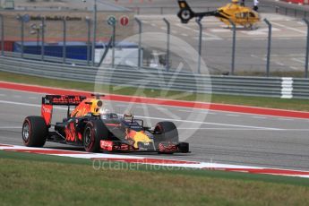 World © Octane Photographic Ltd. Red Bull Racing RB12 – Daniel Ricciardo. Sunday 23rd October 2016, F1 USA Grand Prix Race, Austin, Texas – Circuit of the Americas (COTA). Digital Ref :1749LB1D3857