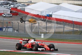 World © Octane Photographic Ltd. Scuderia Ferrari SF16-H – Sebastian Vettel. Sunday 23rd October 2016, F1 USA Grand Prix Race, Austin, Texas – Circuit of the Americas (COTA). Digital Ref :1749LB1D3884