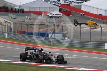 World © Octane Photographic Ltd. McLaren Honda MP4-31 – Jenson Button. Sunday 23rd October 2016, F1 USA Grand Prix Race, Austin, Texas – Circuit of the Americas (COTA). Digital Ref :1749LB1D3918
