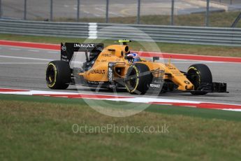 World © Octane Photographic Ltd. Renault Sport F1 Team RS16 – Jolyon Palmer. Sunday 23rd October 2016, F1 USA Grand Prix Race, Austin, Texas – Circuit of the Americas (COTA). Digital Ref :1749LB1D3934