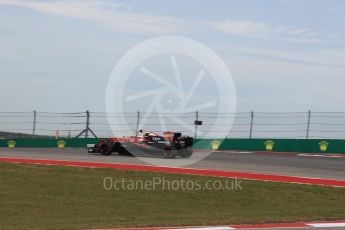 World © Octane Photographic Ltd. Scuderia Ferrari SF16-H – Kimi Raikkonen and McLaren Honda MP4-31 – Jenson Button. Sunday 23rd October 2016, F1 USA Grand Prix Race, Austin, Texas – Circuit of the Americas (COTA). Digital Ref : 1749LB1D4032