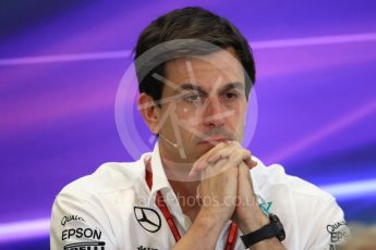 World © Octane Photographic Ltd. F1 USA Grand Prix Practice 2, Austin Texas – Circuit of the Americas (COTA) FIA Personnel Press Conference. Friday 21st October 2016. Toto Wolff - Mercedes AMG Petronas Executive Director. Digital Ref :1744LB1D1418