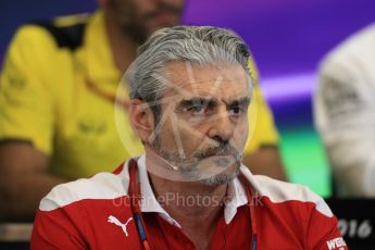 World © Octane Photographic Ltd. F1 USA Grand Prix Practice 2, Austin Texas – Circuit of the Americas (COTA) FIA Personnel Press Conference. Friday 21st October 2016. Maurizio Arrivabene – Scuderia Ferrari Team Principal. Digital Ref :1744LB1D1470