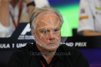 World © Octane Photographic Ltd. F1 USA Grand Prix Practice 2, Austin Texas – Circuit of the Americas (COTA) FIA Personnel Press Conference. Friday 21st October 2016. Gene Haas - Haas F1 Team Owner. Digital Ref :1744LB1D1500