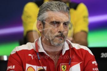 World © Octane Photographic Ltd. F1 USA Grand Prix Practice 2, Austin Texas – Circuit of the Americas (COTA) FIA Personnel Press Conference. Friday 21st October 2016. Maurizio Arrivabene – Scuderia Ferrari Team Principal. Digital Ref :1744LB1D1529