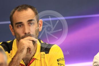 World © Octane Photographic Ltd. F1 USA Grand Prix Practice 2, Austin Texas – Circuit of the Americas (COTA) FIA Personnel Press Conference. Friday 21st October 2016. Cyril Abiteboul - Renault Sport F1 Team Managing Director. Digital Ref :1744LB1D1566