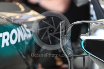 World © Octane Photographic Ltd. Mercedes AMG Petronas W07 Hybrid body turning vane. Thursday 20th October 2016, F1 USA Grand Prix, Austin, Texas – Circuit of the Americas (COTA). Digital Ref :