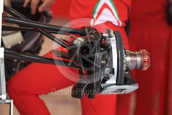 World © Octane Photographic Ltd. Scuderia Ferrari SF16-H front brake. Thursday 20th October 2016, F1 USA Grand Prix, Austin, Texas – Circuit of the Americas (COTA). Digital Ref :