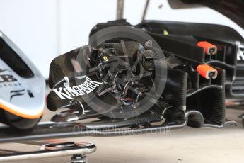 World © Octane Photographic Ltd. Sahara Force India VJM09 front wing. Thursday 20th October 2016, F1 USA Grand Prix, Austin, Texas – Circuit of the Americas (COTA). Digital Ref :