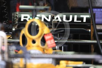 World © Octane Photographic Ltd. Renault Sport F1 Team RS16 rear wing. Thursday 20th October 2016, F1 USA Grand Prix, Austin, Texas – Circuit of the Americas (COTA). Digital Ref :