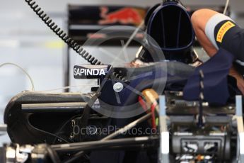 World © Octane Photographic Ltd. Scuderia Toro Rosso STR11 marror and side pod crash structure. Thursday 20th October 2016, F1 USA Grand Prix, Austin, Texas – Circuit of the Americas (COTA). Digital Ref :