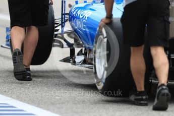 World © Octane Photographic Ltd. Manor Racing MRT05 floor detail. Thursday 20th October 2016, F1 USA Grand Prix, Austin, Texas – Circuit of the Americas (COTA). Digital Ref :