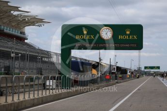 World © Octane Photographic Ltd. Pitlane. Thursday 20th October 2016, F1 USA Grand Prix, Austin, Texas – Circuit of the Americas (COTA). Digital Ref :1740LB2D4765