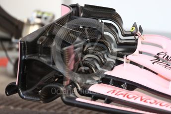 World © Octane Photographic Ltd. Formula 1 - Belgian Grand Prix - Thursday - Pit Lane. Sahara Force India VJM10. Circuit de Spa Francorchamps, Belgium. Thursday 24th August 2017. Digital Ref: 1918LB1D4010