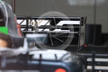 World © Octane Photographic Ltd. Formula 1 - Belgian Grand Prix - Thursday - Pit Lane. Haas F1 Team VF-17. Circuit de Spa Francorchamps, Belgium. Thursday 24th August 2017. Digital Ref: 1918LB1D4172