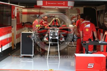 World © Octane Photographic Ltd. Formula 1 - Belgian Grand Prix - Thursday - Pit Lane. Scuderia Ferrari SF70H. Circuit de Spa Francorchamps, Belgium. Thursday 24th August 2017. Digital Ref: 1918LB2D5497