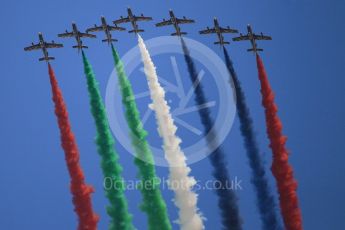World © Octane Photographic Ltd. UAE Al Fursan (The Knights) Air Display Team – Aermacchi MB-339A. Saturday 25th November 2017, F1 Abu Dhabi GP - Yas Marina circuit, Abu Dhabi. Digital Ref : -2011CB1L7494