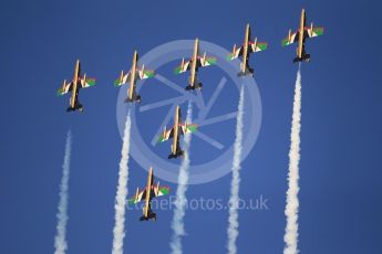 World © Octane Photographic Ltd. UAE Al Fursan (The Knights) Air Display Team – Aermacchi MB-339A. Saturday 25th November 2017, F1 Abu Dhabi GP - Yas Marina circuit, Abu Dhabi. Digital Ref : -2011CB1L7533