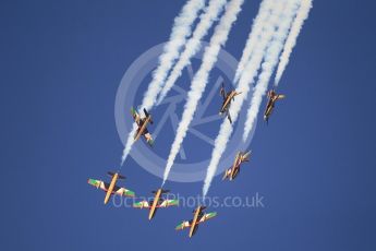 World © Octane Photographic Ltd. UAE Al Fursan (The Knights) Air Display Team – Aermacchi MB-339A. Saturday 25th November 2017, F1 Abu Dhabi GP - Yas Marina circuit, Abu Dhabi. Digital Ref : -2011CB1L7716