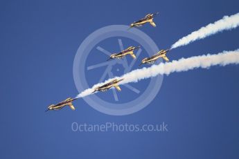 World © Octane Photographic Ltd. UAE Al Fursan (The Knights) Air Display Team – Aermacchi MB-339A. Saturday 25th November 2017, F1 Abu Dhabi GP - Yas Marina circuit, Abu Dhabi. Digital Ref : -2011CB1L7788