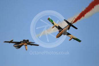 World © Octane Photographic Ltd. UAE Al Fursan (The Knights) Air Display Team – Aermacchi MB-339A. Saturday 25th November 2017, F1 Abu Dhabi GP - Yas Marina circuit, Abu Dhabi. Digital Ref : -2011CB1L7807