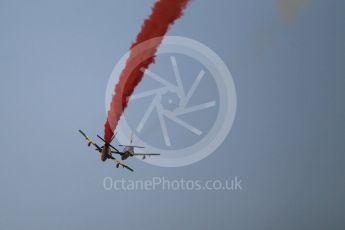 World © Octane Photographic Ltd. UAE Al Fursan (The Knights) Air Display Team – Aermacchi MB-339A. Saturday 25th November 2017, F1 Abu Dhabi GP - Yas Marina circuit, Abu Dhabi. Digital Ref : -2011CB1L7819