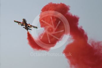 World © Octane Photographic Ltd. UAE Al Fursan (The Knights) Air Display Team – Aermacchi MB-339A. Saturday 25th November 2017, F1 Abu Dhabi GP - Yas Marina circuit, Abu Dhabi. Digital Ref : -2011CB1L7852