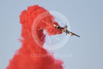 World © Octane Photographic Ltd. UAE Al Fursan (The Knights) Air Display Team – Aermacchi MB-339A. Saturday 25th November 2017, F1 Abu Dhabi GP - Yas Marina circuit, Abu Dhabi. Digital Ref : -2011CB1L7858