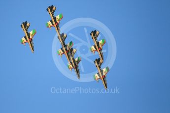 World © Octane Photographic Ltd. UAE Al Fursan (The Knights) Air Display Team – Aermacchi MB-339A. Saturday 25th November 2017, F1 Abu Dhabi GP - Yas Marina circuit, Abu Dhabi. Digital Ref : 2011CB1L8083