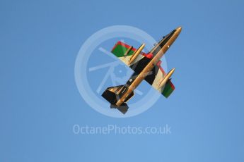 World © Octane Photographic Ltd. UAE Al Fursan (The Knights) Air Display Team – Aermacchi MB-339A. Saturday 25th November 2017, F1 Abu Dhabi GP - Yas Marina circuit, Abu Dhabi. Digital Ref : 2011CB1L8099