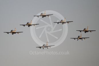 World © Octane Photographic Ltd. UAE Al Fursan (The Knights) Air Display Team – Aermacchi MB-339A. Saturday 25th November 2017, F1 Abu Dhabi GP - Yas Marina circuit, Abu Dhabi. Digital Ref : 2011CB1L8188