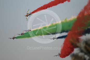 World © Octane Photographic Ltd. UAE Al Fursan (The Knights) Air Display Team – Aermacchi MB-339A. Saturday 25th November 2017, F1 Abu Dhabi GP - Yas Marina circuit, Abu Dhabi. Digital Ref : 2011CB1L8222