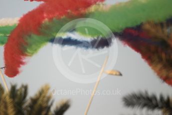 World © Octane Photographic Ltd. UAE Al Fursan (The Knights) Air Display Team – Aermacchi MB-339A. Saturday 25th November 2017, F1 Abu Dhabi GP - Yas Marina circuit, Abu Dhabi. Digital Ref : 2011CB1L8234