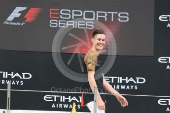 World © Octane Photographic Ltd. F1 eSports podium - Abu Dhabi, Yas Marina Circuit - 26 November 2017. Sven Zurner.