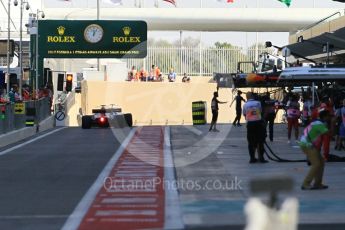 World © Octane Photographic Ltd. Formula 1 - Abu Dhabi Grand Prix - Friday Practice 1. The teams head out to start the session Yas Marina Circuit, Abu Dhabi. Friday 24th November 2017. Digital Ref: