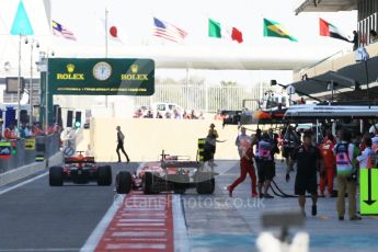 World © Octane Photographic Ltd. Formula 1 - Abu Dhabi Grand Prix - Friday Practice 1. The teams head out to start the session Yas Marina Circuit, Abu Dhabi. Friday 24th November 2017. Digital Ref: