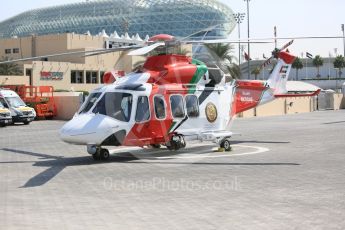 World © Octane Photographic Ltd. Formula 1 - Abu Dhabi Grand Prix - Friday Practice 1. Medical Helicopter. Yas Marina Circuit, Abu Dhabi. Friday 24th November 2017. Digital Ref: