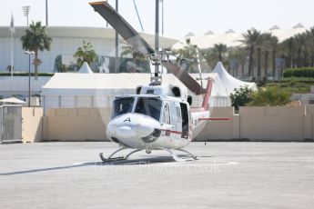 World © Octane Photographic Ltd. Formula 1 - Abu Dhabi Grand Prix - Friday Practice 1. Medical Helicopter. Yas Marina Circuit, Abu Dhabi. Friday 24th November 2017. Digital Ref: