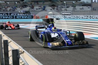 World © Octane Photographic Ltd. Formula 1 - Abu Dhabi Grand Prix - Friday Practice 1. Pascal Wehrlein – Sauber F1 Team C36. Yas Marina Circuit, Abu Dhabi. Friday 24th November 2017. Digital Ref: