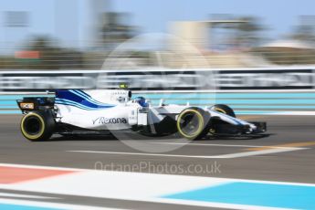 World © Octane Photographic Ltd. Formula 1 - Abu Dhabi Grand Prix - Friday Practice 1. Lance Stroll - Williams Martini Racing FW40. Yas Marina Circuit, Abu Dhabi. Friday 24th November 2017. Digital Ref: