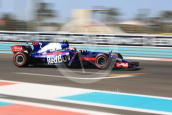 World © Octane Photographic Ltd. Formula 1 - Abu Dhabi Grand Prix - Friday Practice 1. Pierre Gasly - Scuderia Toro Rosso STR12. Yas Marina Circuit, Abu Dhabi. Friday 24th November 2017. Digital Ref: