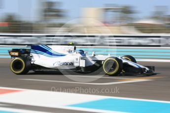 World © Octane Photographic Ltd. Formula 1 - Abu Dhabi Grand Prix - Friday Practice 1. Lance Stroll - Williams Martini Racing FW40. Yas Marina Circuit, Abu Dhabi. Friday 24th November 2017. Digital Ref: