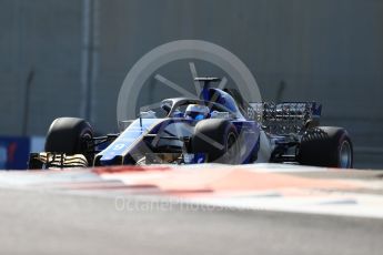 World © Octane Photographic Ltd. Formula 1 - Abu Dhabi Grand Prix - Friday Practice 1. Marcus Ericsson with HALO – Sauber F1 Team C36. Yas Marina Circuit, Abu Dhabi. Friday 24th November 2017. Digital Ref: