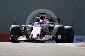 World © Octane Photographic Ltd. Formula 1 - Abu Dhabi Grand Prix - Friday Practice 1. Sergio Perez - Sahara Force India VJM10. Yas Marina Circuit, Abu Dhabi. Friday 24th November 2017. Digital Ref: