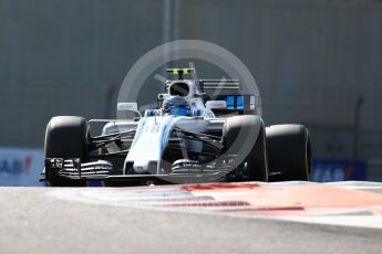 World © Octane Photographic Ltd. Formula 1 - Abu Dhabi Grand Prix - Friday Practice 1. Lance Stroll - Williams Martini Racing FW40. Yas Marina Circuit, Abu Dhabi. Friday 24th November 2017. Digital Ref: