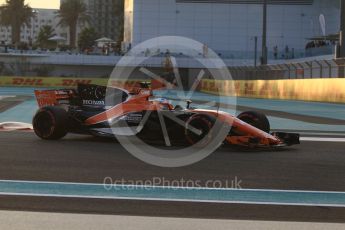 World © Octane Photographic Ltd. Formula 1 - Abu Dhabi Grand Prix - Friday - Practice 2. Fernando Alonso - McLaren Honda MCL32. Yas Marina Circuit, Abu Dhabi. Friday 24th November 2017. Digital Ref: 2003CB1L6073